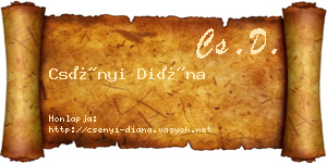 Csényi Diána névjegykártya